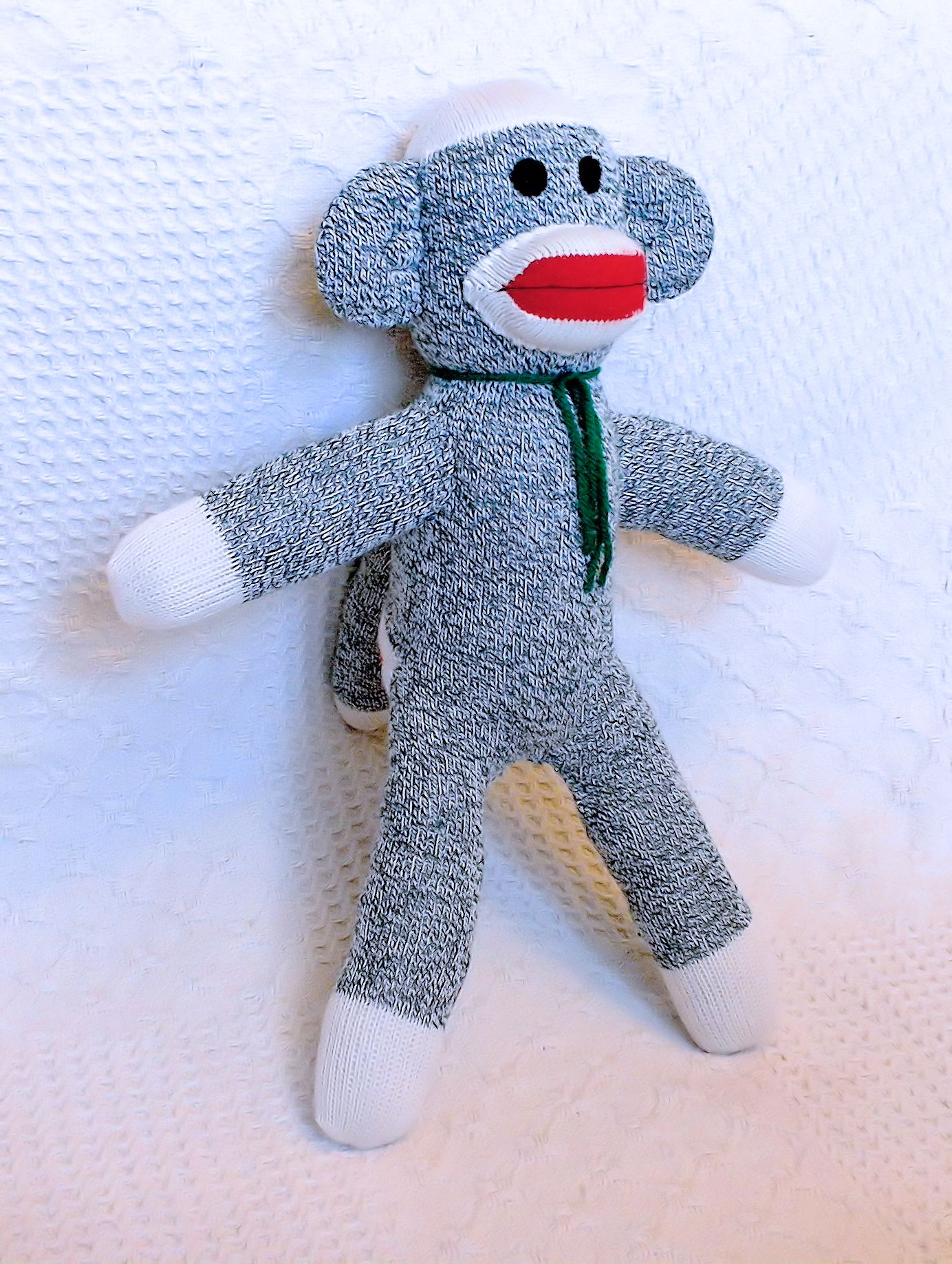 Sonny the Green Sock Monkey 16 inches